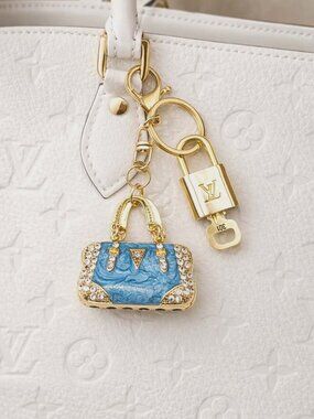 Louis Vuitton Authentic Gold Padlock 🔒 Key + Unbranded Keychain Bag Charm